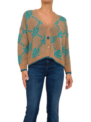 Жіночий кардиган LIU JO  MAGLIA APERTA M/L BRAND LOVERS CAMMELLO