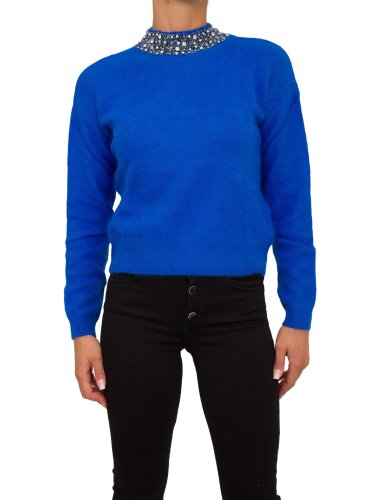 Жіночий светр LIU JO MAGLIA CHIUSA M/L RICAMO BLU
