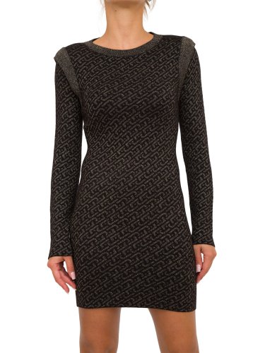 Женское платье LIU JO  ABITO MAGLIA M/L FULL LOGO NERO