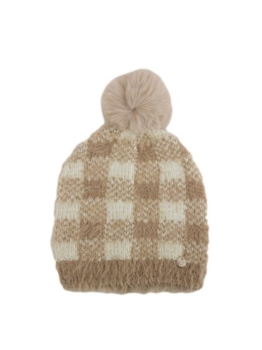 Жіноча шапка LIU JO CAPPELLO JACQUARD CHECK BEIGE