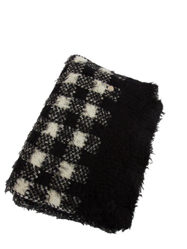 Женский шарф LIU JO SCIARPA CHECK JACQUARD NERO