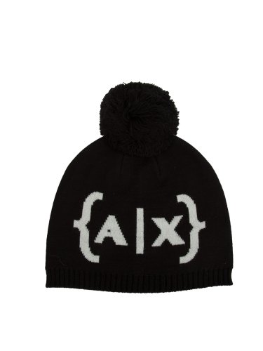 Женская шапка ARMANI EXCHANGE WOMAN'S BEANIE HAT NERO