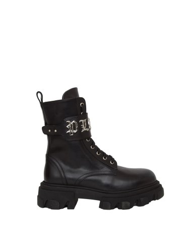 Женские сапоги и ботинки PHILIPP PLEIN  BOOTS MID FLAT NERO