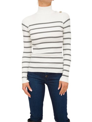 Жіночий светр LIU JO ECS MAGLIA CHIUSA M/L DOLCEVIT BIANCO