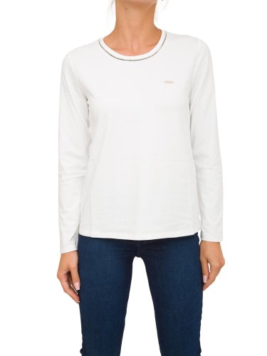 Женская футболка LIU JO ECS T-SHIRT  M/L BIANCO