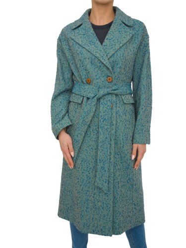 Женское пальто NENETTE CAPPOTTO LUNGO PANNO RESCA TURCHESE