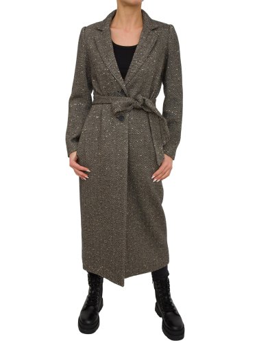 Женское пальто TWIN-SET CAPPOTTO LUNGO C/CINTURA BICOLOR
