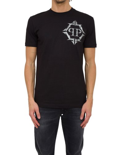 Чоловіча футболка PHILIPP PLEIN T-SHIRT ROUND NECK SS NERO