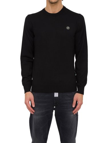 Чоловічий светр PHILIPP PLEIN PULLOVER ROUND NECK LS NERO