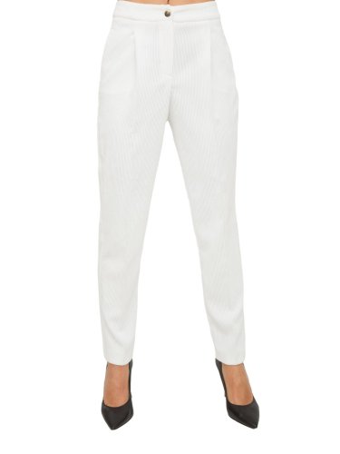Женские повседневные брюки NENETTE PANTALONE REGULAR VELLUTO ROCCIATORE BIANCO