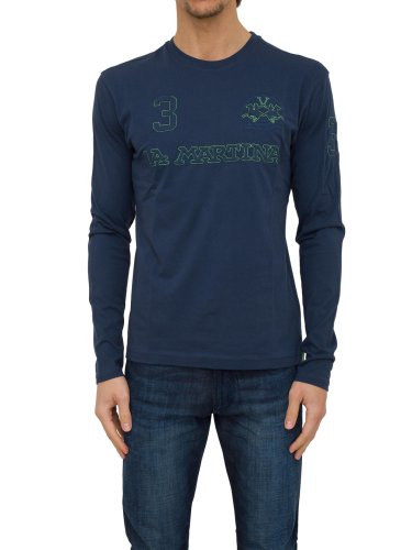 Мужской свитер LA MARTINA MAN T-SHIRT L/S JERSEY BLU