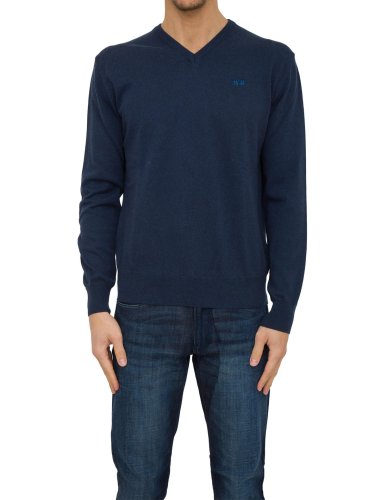 Мужской свитер LA MARTINA MAN TRICOT V NECK BLU