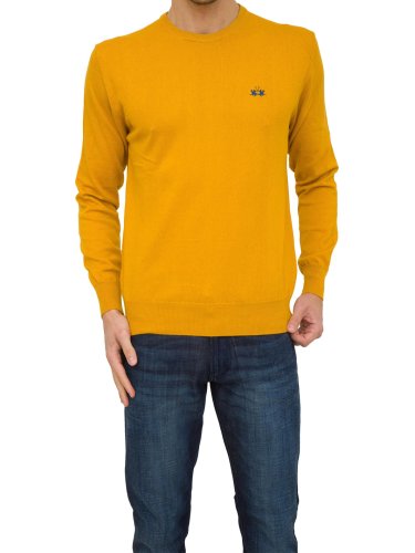 Мужской свитер LA MARTINA MAN TRICOT CREW NECK GIALLO
