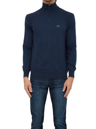 Мужской свитер LA MARTINA MAN HALF ZIP TRICOT BLU
