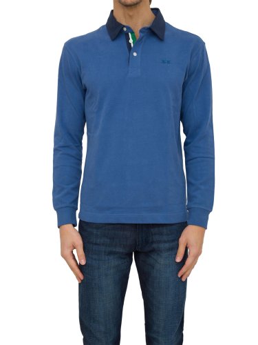 Мужское поло LA MARTINA MAN POLO HEAVY JERSEY BLU