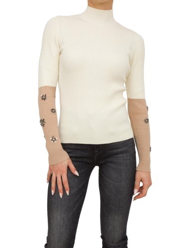 Жіночий светр TWIN-SET LUPETTO IN MAGLIA BIANCO