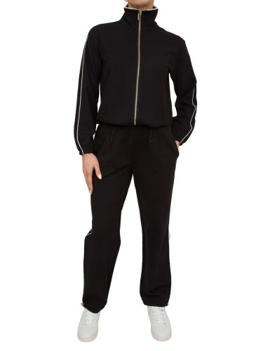 Жіночий спортивний костюм TWIN-SET COMPLETO TUTA (FELPA APERTA+JOGGING) NERO