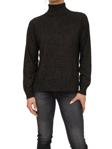 Жіночий светр TWIN-SET MAGLIA COLLO ALTO IN MISTO CACHEMIRE NERO