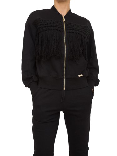Женская толстовка TWIN-SET FELPA APERTA CORTA NERO
