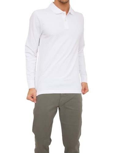 Чоловіче поло GUESS JEANS POLO MANICA LUNGA BIANCO