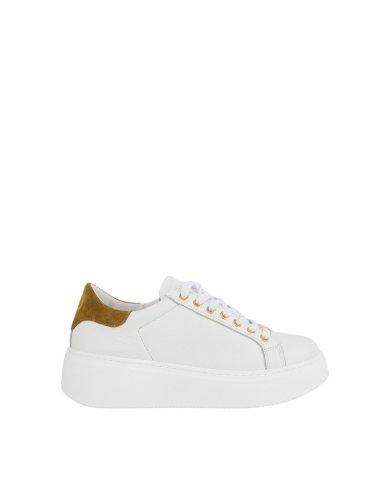Женские кроссовки TWIN-SET SNEAKERS BASSA IN PELLE BIANCO