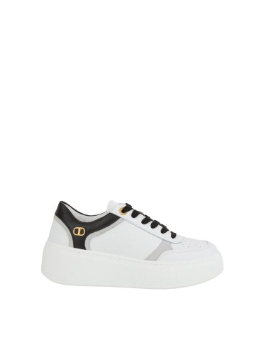 Жіночі кросівки TWIN-SET SNEAKER CON LAVORAZIONE DEBOSSED DETT.CONTRASTO BICOLOR