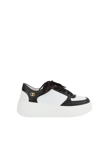 Женские кроссовки TWIN-SET SNEAKERS BASSA IN PELLE BICOLOR
