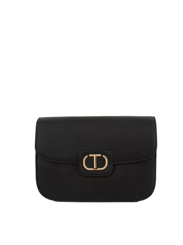 Женская кроссбоди TWIN-SET TRACOLLA CON PATTA STONDATA NERO