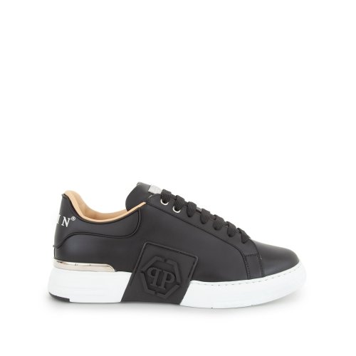 Мужские кроссовки PHILIPP PLEIN LO-TOP SNEAKERS PHANTOM KICK$ LEATHER HEXAGON NERO
