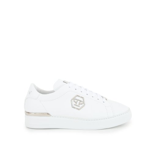 Чоловічі кросівки PHILIPP PLEIN Leather Lo-Top Sneaker Hexagon BIANCO