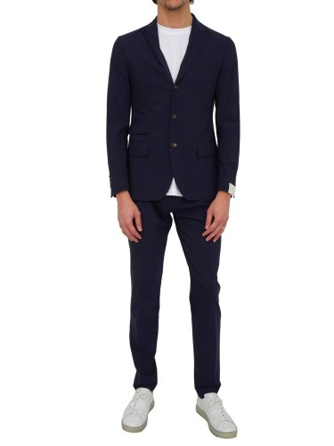 Мужской классический костюм ELEVENTY SINGLE BREASTED SUIT PENCES PANTS BLU