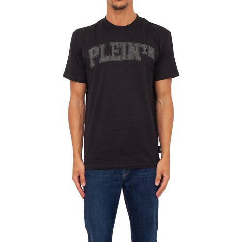 Мужская футболка PHILIPP PLEIN T-shirt Round Neck SS Stones NERO