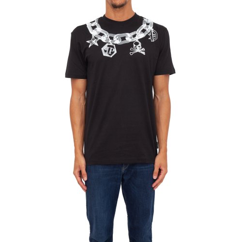 Мужская футболка PHILIPP PLEIN T-shirt Round Neck SS NERO