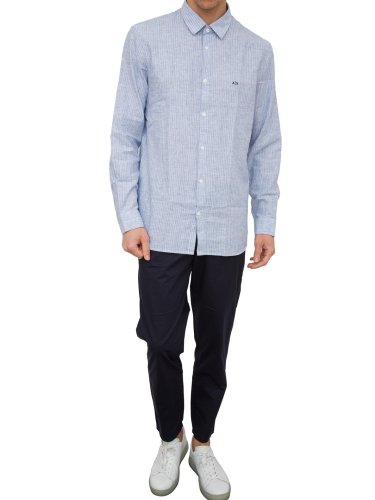 Чоловіча сорочка з довгим рукавом ARMANI EXCHANGE CAMICIA BLU