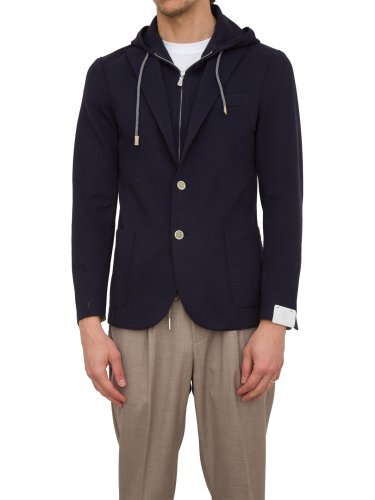 Мужской пиджак ELEVENTY SINGLE-BREASTED JACKET WITH BIB BLU