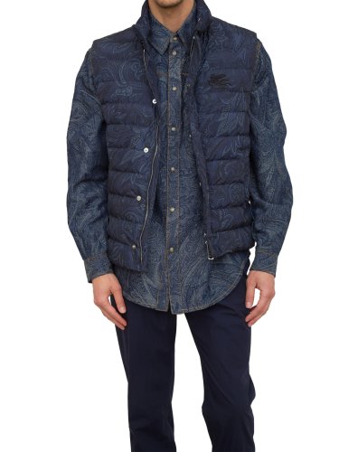 Чоловічий жилет ETRO MW DOWN JACKET VEST BLU