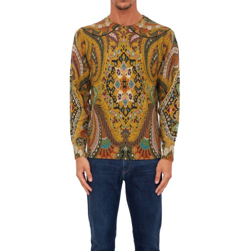 Чоловічий светр ETRO C-NECK STAMPA - MAGLIA VERDE