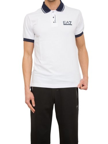 Мужское поло EA7 EMPORIO ARMANI POLO SHIRT BIANCO