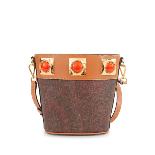 Жіноча сумка з ручками ETRO SECCHIELLO PAISLEY WITH STUDS 16X19X9 DA FARE