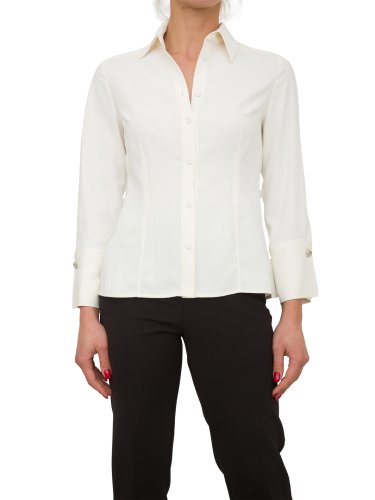 Женская рубашка с длинным рукавом NENETTE CAMICIA MANICA LUNGA  FLUIDO POLY UNITO AVORIO