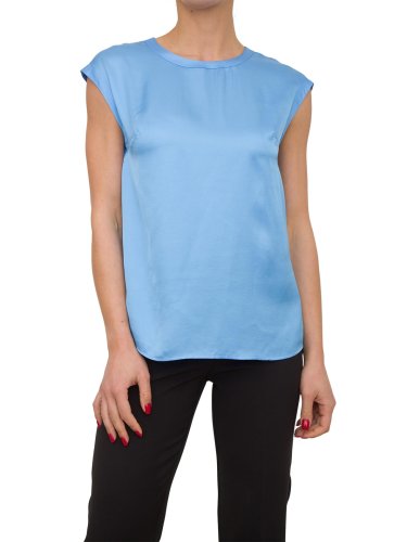 Женская блузка NENETTE BLUSA M/C RASO VISCOSA SILK TOUCH AZZURRO