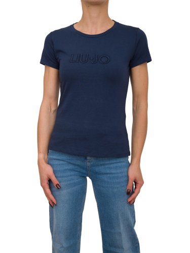 Женская футболка LIU JO ECS T-SHIRT ST P M/C BLU