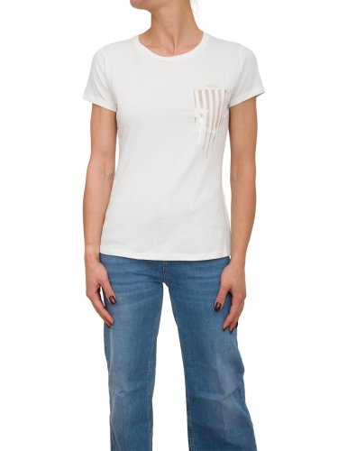 Женская футболка LIU JO ECS T-SHIRT ST P M/C BIANCO