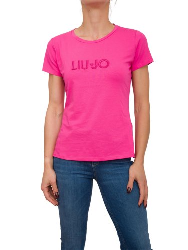 Женская футболка LIU JO ECS T-SHIRT ST P M/C FUCSIA