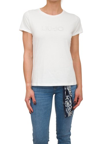 Жіноча футболка LIU JO ECS T-SHIRT ST P M/C BIANCO
