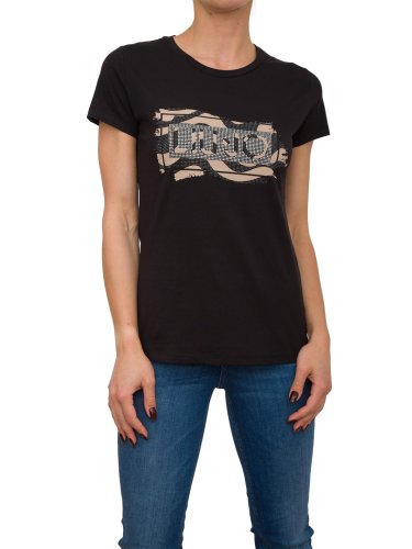 Жіноча футболка LIU JO ECS T-SHIRT MODA M/C NERO