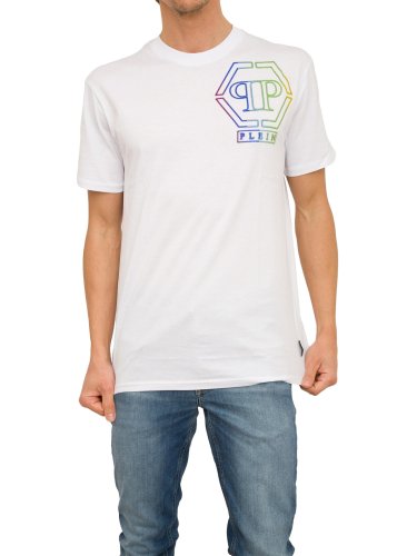 Чоловіча футболка PHILIPP PLEIN T-shirt V-Neck SS BIANCO