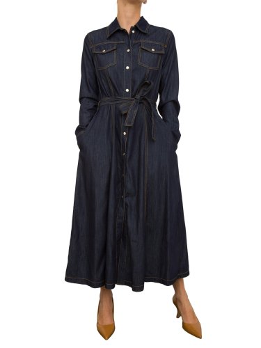 Жіноче плаття LIU JO ABITO CAMICIA LUNGO BLU DENIM
