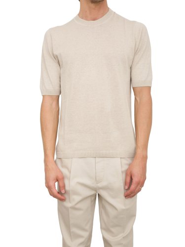 Мужской свитер PAOLO PECORA Maglia Girocollo BEIGE
