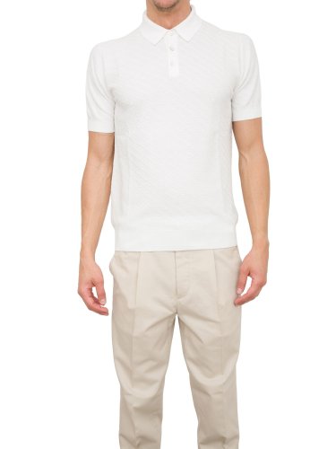Чоловіче поло PAOLO PECORA Maglia A Polo BIANCO